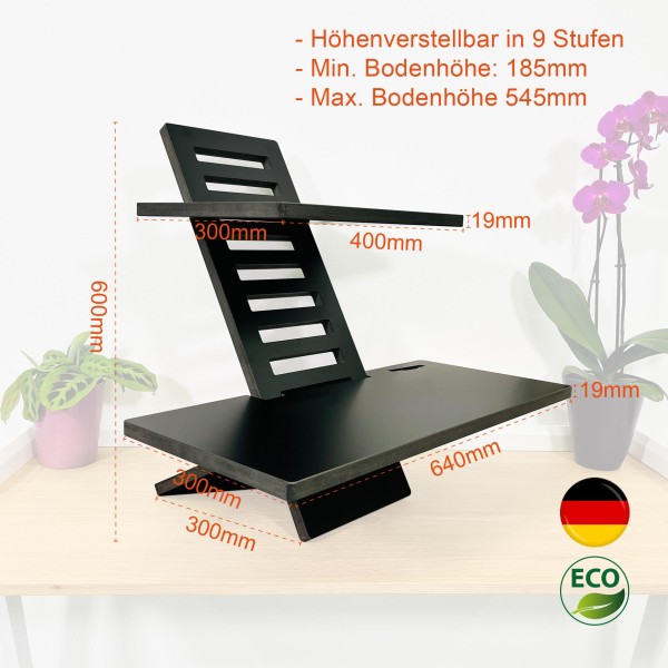 Stand Desk Medium Black